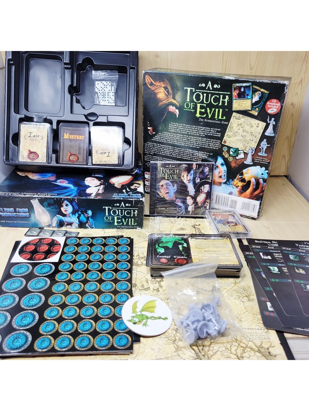 A Touch Of Evil Board Game 99% Unused Sealed CD Missing Instruction Book Only
